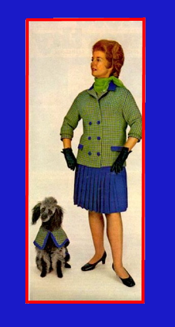 Sibylesque Woman and dog check jacket